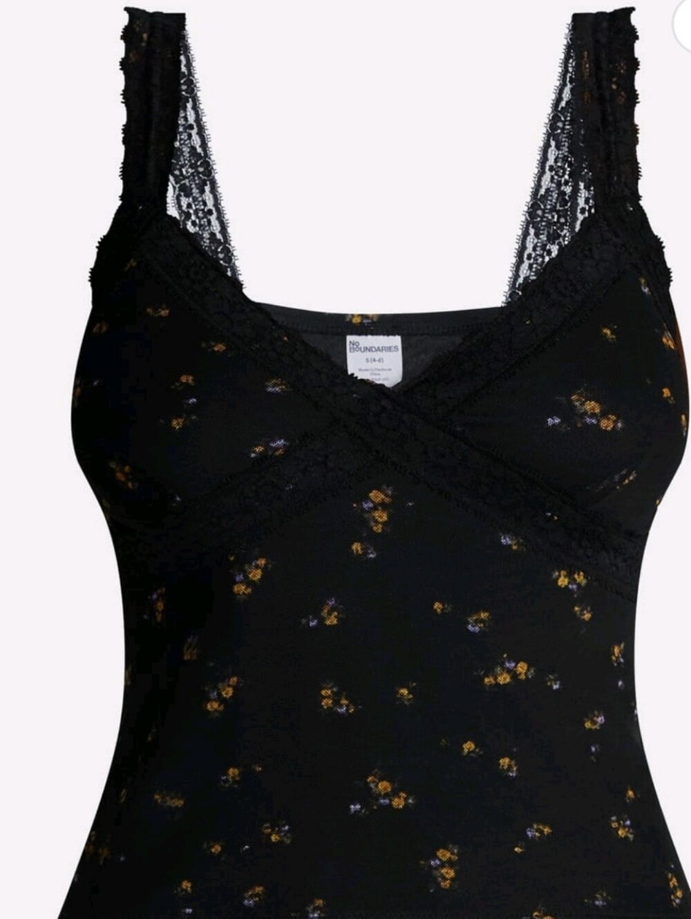 No Boundaries Mesh Lace Triangle Tank Top, Women'